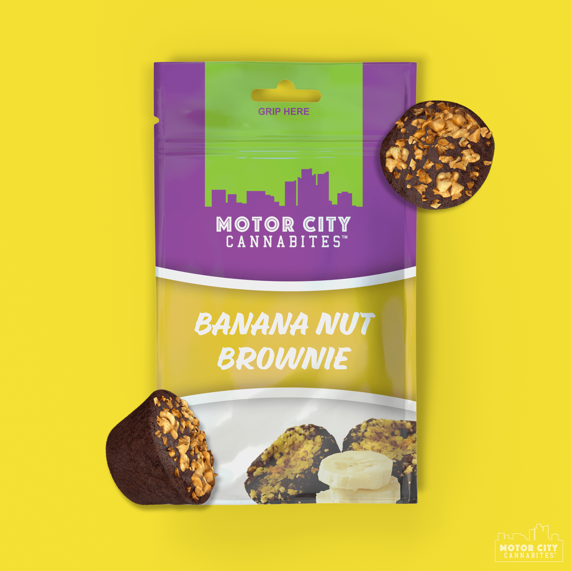 Banana Nut Brownie Cannabis Edible - Motor City Cannabites