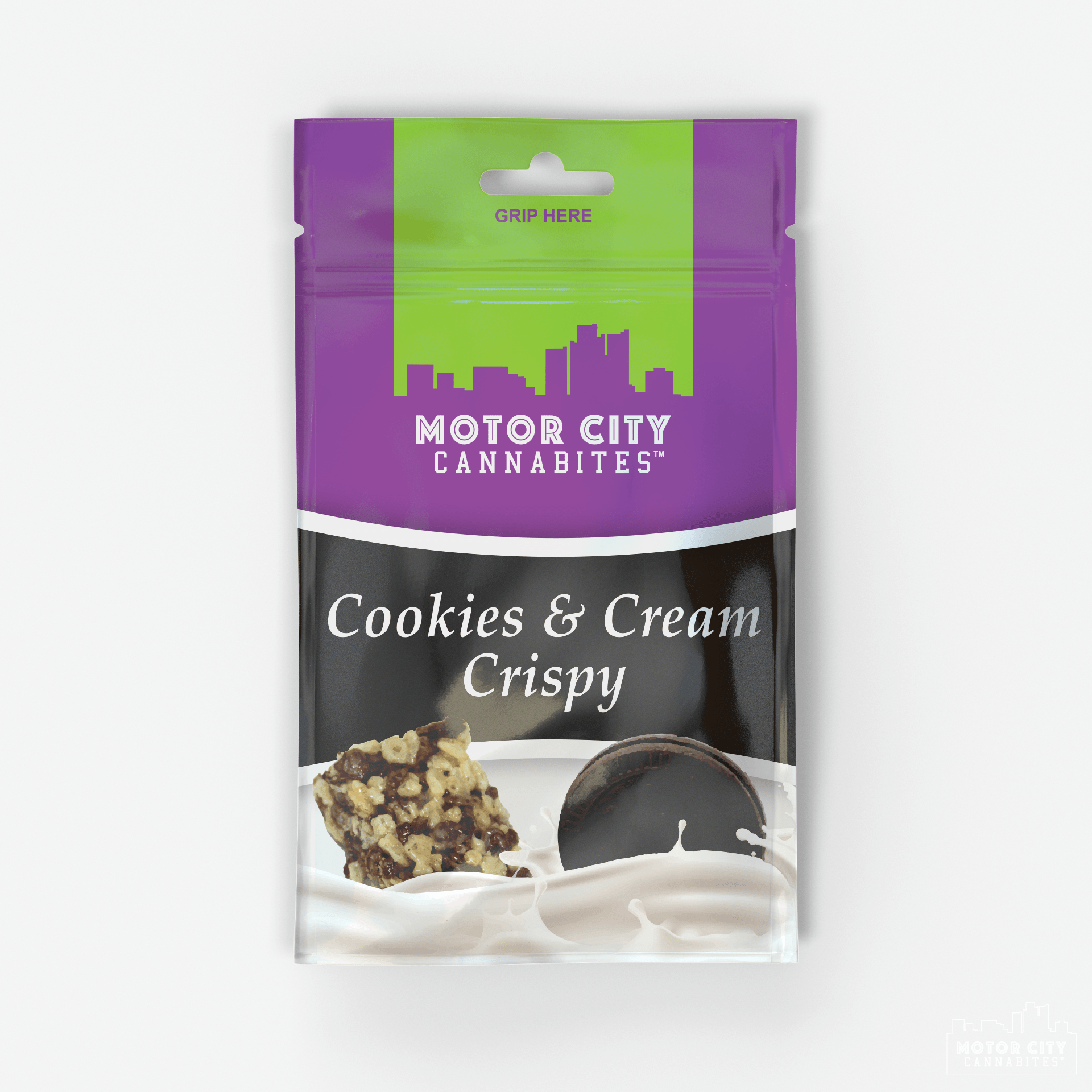 Cookies & Cream Crispy Cannabis Edible - Motor City Cannabites