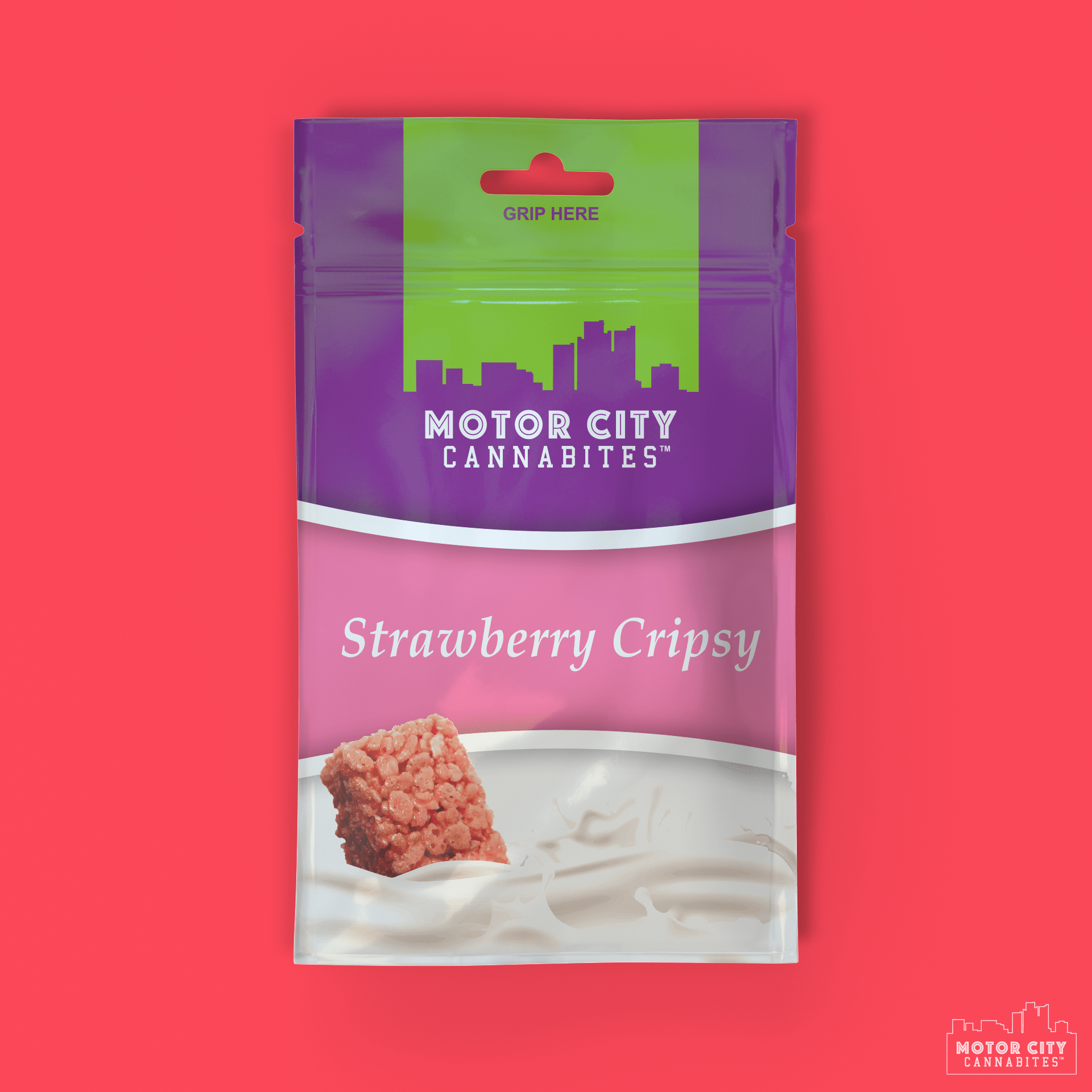 Strawberry Crispy Cannabis Edible - Motor City Cannabites