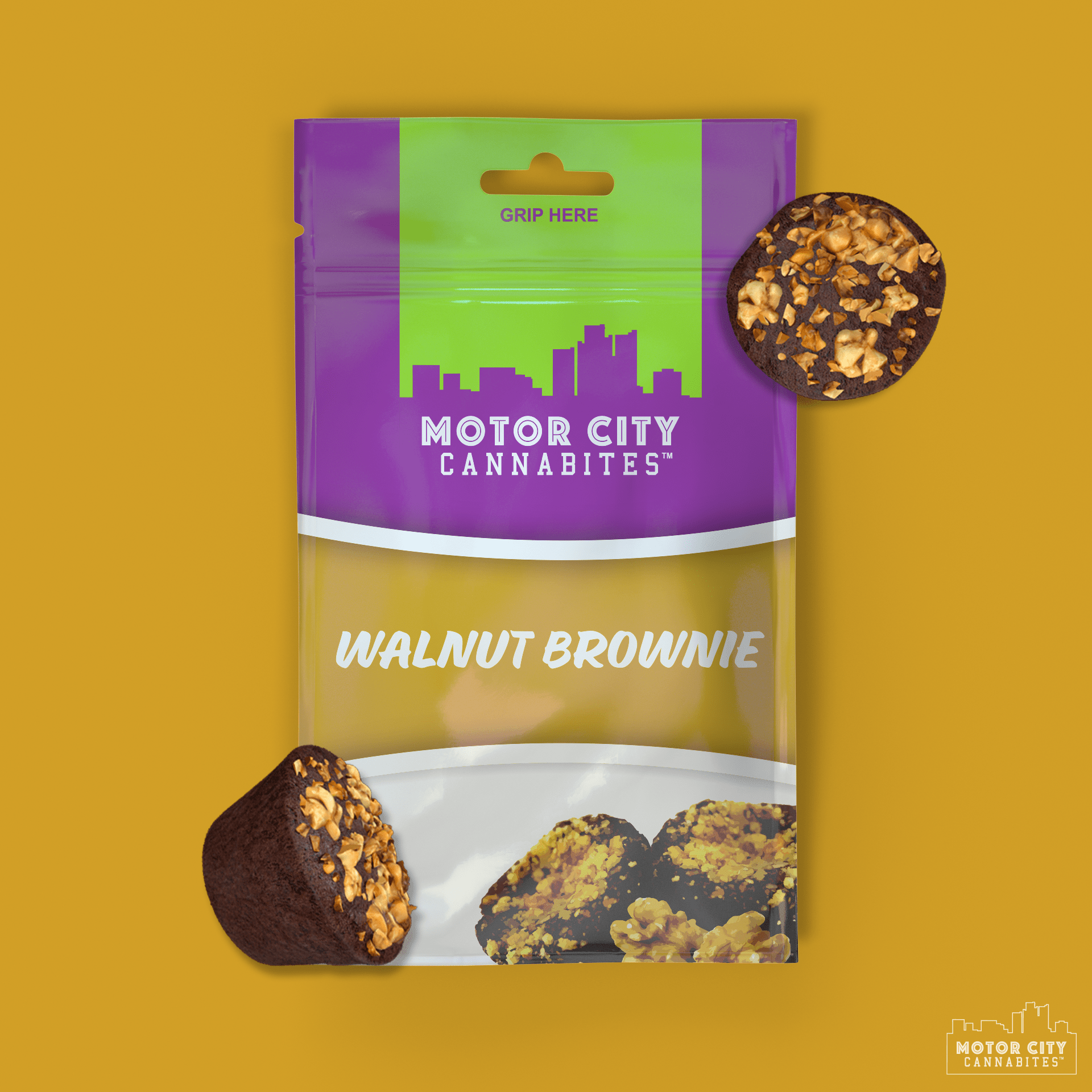 Walnut Brownie Cannabis Edible - Motor City Cannabites